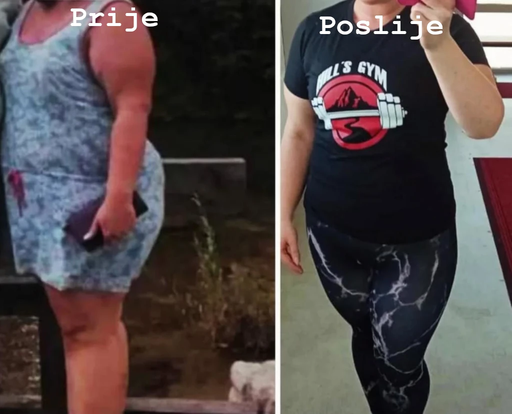 prije i poslije treninga Antonija