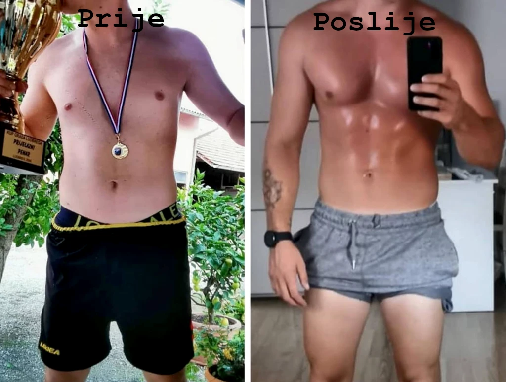 prije i poslije treninga Filip